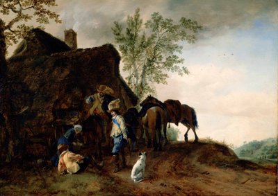 Halt of Cavaliers at an Inn by Philips Wouwerman